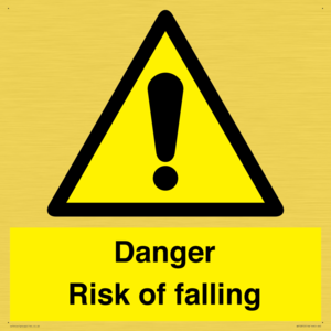 Danger Risk of falling